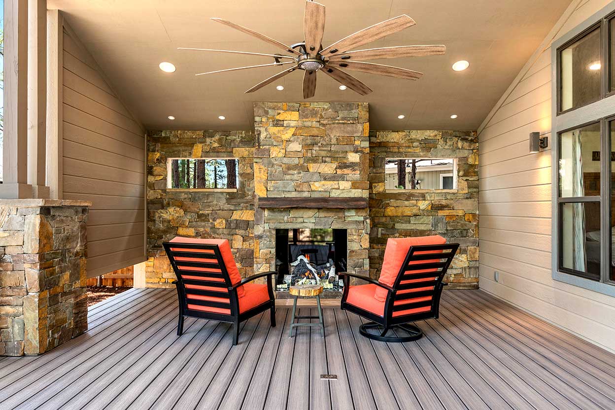 Flagstaff Custom Outside Fireplace & Fan